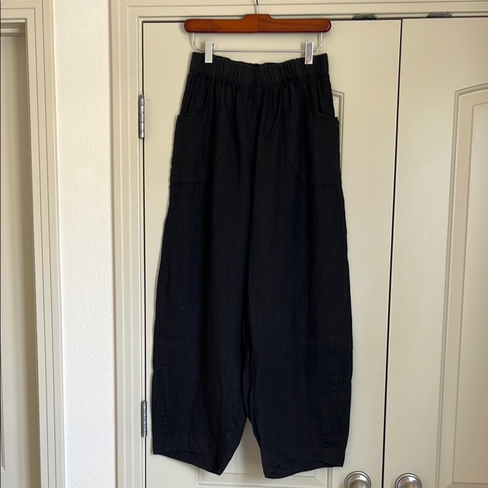 FLAX Seamly Handkerchief Linen Pant EUC